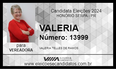 Candidato VALERIA 2024 - HONÓRIO SERPA - Eleições