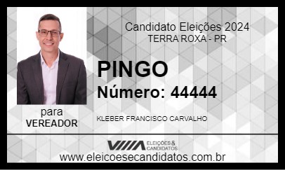 Candidato PINGO 2024 - TERRA ROXA - Eleições