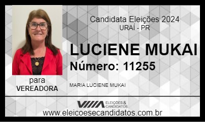 Candidato LUCIENE MUKAI 2024 - URAÍ - Eleições