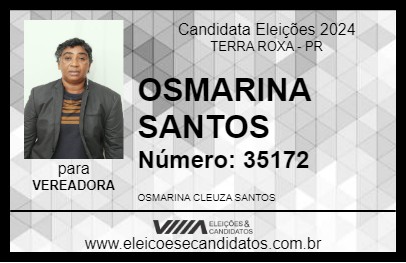 Candidato OSMARINA SANTOS 2024 - TERRA ROXA - Eleições