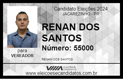 Candidato RENAN DOS SANTOS 2024 - JACAREZINHO - Eleições