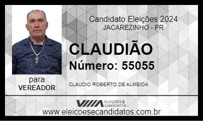 Candidato CLAUDIÃO 2024 - JACAREZINHO - Eleições