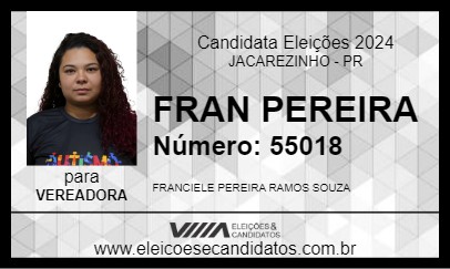 Candidato FRAN PEREIRA 2024 - JACAREZINHO - Eleições