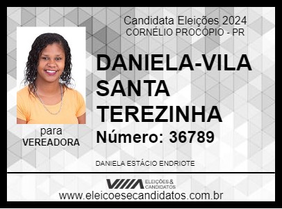 Candidato DANIELA-VILA SANTA TEREZINHA 2024 - CORNÉLIO PROCÓPIO - Eleições