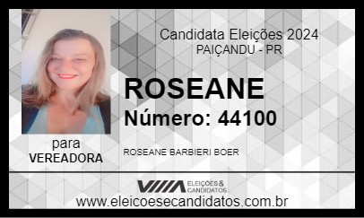 Candidato ROSEANE 2024 - PAIÇANDU - Eleições