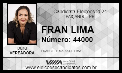 Candidato FRAN LIMA 2024 - PAIÇANDU - Eleições