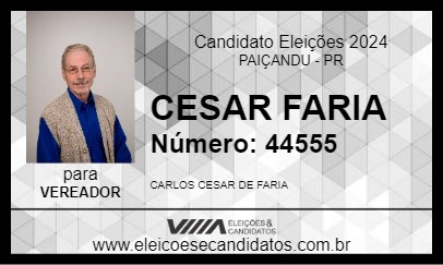 Candidato CESAR FARIA 2024 - PAIÇANDU - Eleições