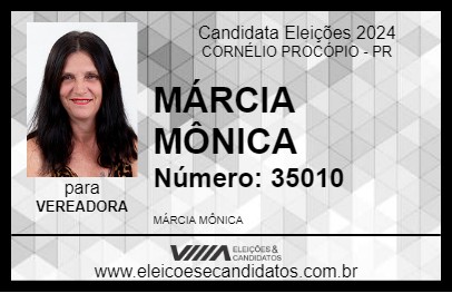 Candidato MÁRCIA MÔNICA 2024 - CORNÉLIO PROCÓPIO - Eleições