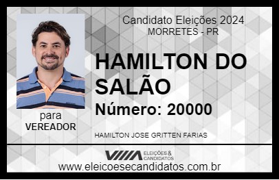 Candidato HAMILTON DO SALÃO 2024 - MORRETES - Eleições