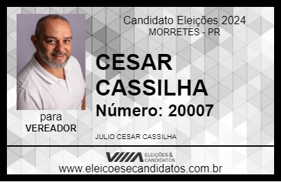 Candidato CESAR CASSILHA 2024 - MORRETES - Eleições