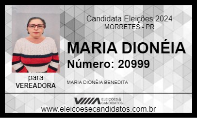 Candidato MARIA DIONÉIA 2024 - MORRETES - Eleições