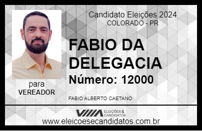 Candidato FABIO DA DELEGACIA 2024 - COLORADO - Eleições