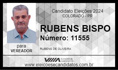 Candidato RUBENS BISPO 2024 - COLORADO - Eleições