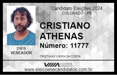 Candidato CRISTIANO ATHENAS 2024 - COLORADO - Eleições