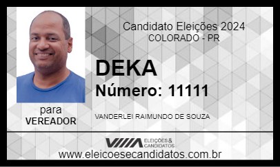 Candidato DEKA 2024 - COLORADO - Eleições