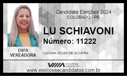 Candidato LU SCHIAVONI 2024 - COLORADO - Eleições