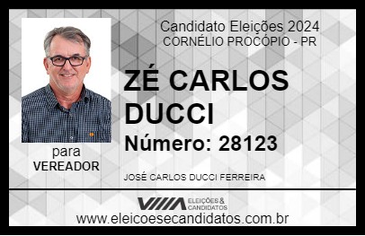 Candidato ZÉ CARLOS DUCCI 2024 - CORNÉLIO PROCÓPIO - Eleições