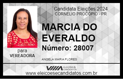 Candidato MARCIA DO EVERALDO 2024 - CORNÉLIO PROCÓPIO - Eleições