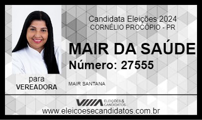 Candidato MAIR DA SAÚDE 2024 - CORNÉLIO PROCÓPIO - Eleições