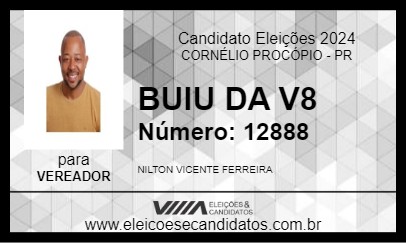 Candidato BUIU DA V8 2024 - CORNÉLIO PROCÓPIO - Eleições