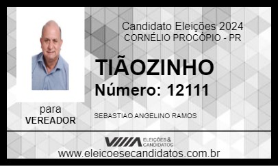 Candidato TIÃOZINHO 2024 - CORNÉLIO PROCÓPIO - Eleições