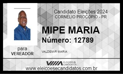 Candidato MIPE MARIA 2024 - CORNÉLIO PROCÓPIO - Eleições