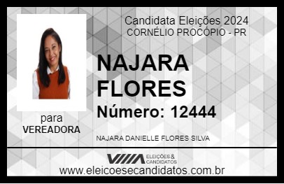 Candidato NAJARA FLORES  2024 - CORNÉLIO PROCÓPIO - Eleições