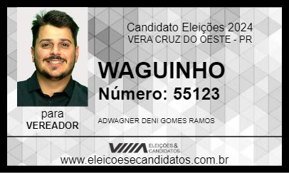 Candidato WAGUINHO 2024 - VERA CRUZ DO OESTE - Eleições