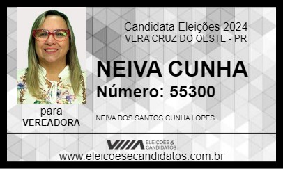 Candidato NEIVA CUNHA 2024 - VERA CRUZ DO OESTE - Eleições