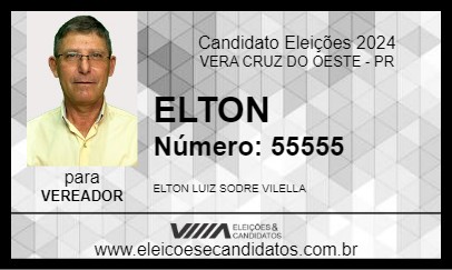 Candidato ELTON 2024 - VERA CRUZ DO OESTE - Eleições