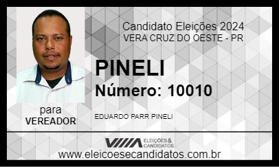 Candidato PINELI 2024 - VERA CRUZ DO OESTE - Eleições