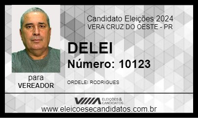 Candidato DELEI 2024 - VERA CRUZ DO OESTE - Eleições