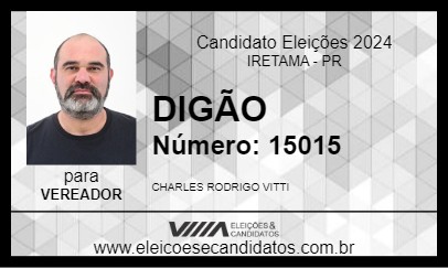 Candidato DIGÃO 2024 - IRETAMA - Eleições