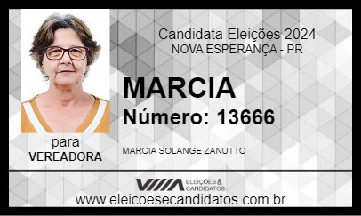 Candidato MARCIA 2024 - NOVA ESPERANÇA - Eleições