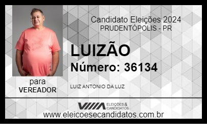 Candidato LUIZÃO 2024 - PRUDENTÓPOLIS - Eleições