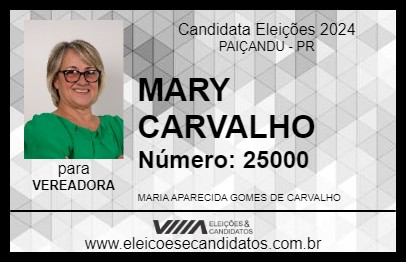 Candidato MARY CARVALHO 2024 - PAIÇANDU - Eleições