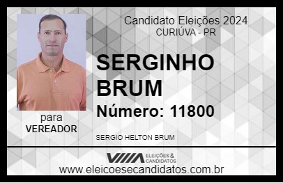 Candidato SERGINHO BRUM 2024 - CURIÚVA - Eleições