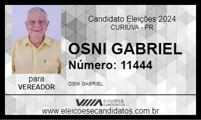 Candidato OSNI GABRIEL 2024 - CURIÚVA - Eleições