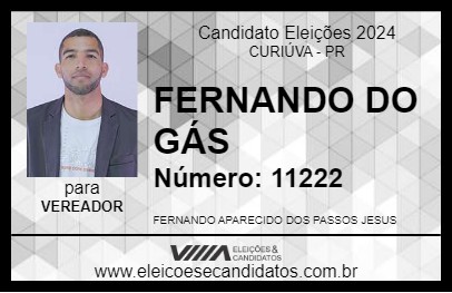 Candidato FERNANDO DO GÁS 2024 - CURIÚVA - Eleições