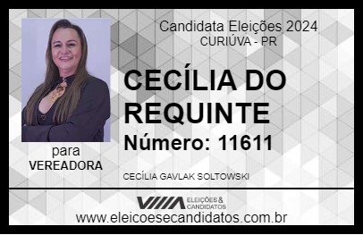 Candidato CECÍLIA DO REQUINTE  2024 - CURIÚVA - Eleições