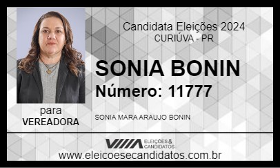 Candidato SONIA BONIN 2024 - CURIÚVA - Eleições