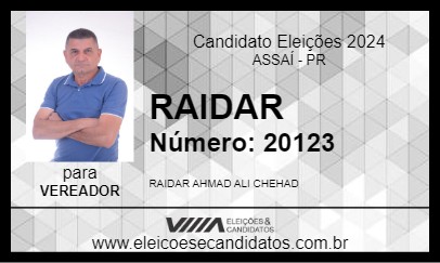 Candidato RAIDAR 2024 - ASSAÍ - Eleições