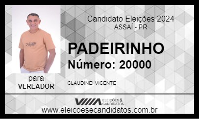 Candidato PADEIRINHO DO KOJO 2024 - ASSAÍ - Eleições