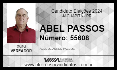 Candidato ABEL PASSOS 2024 - JAGUAPITÃ - Eleições