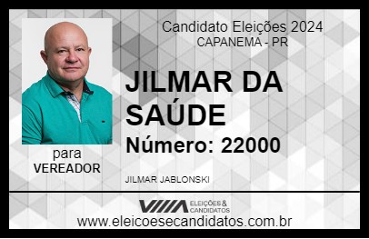 Candidato JILMAR DA SAÚDE 2024 - CAPANEMA - Eleições