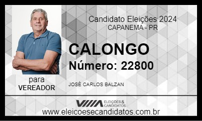 Candidato CALONGO 2024 - CAPANEMA - Eleições