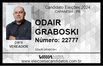 Candidato ODAIR GRABOSKI 2024 - CAPANEMA - Eleições