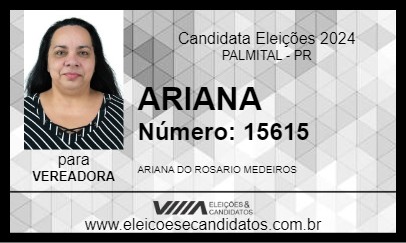 Candidato ARIANA 2024 - PALMITAL - Eleições