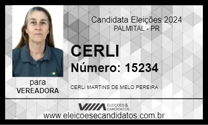 Candidato CERLI 2024 - PALMITAL - Eleições