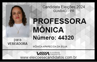 Candidato PROFESSORA MÔNICA 2024 - GUARACI - Eleições